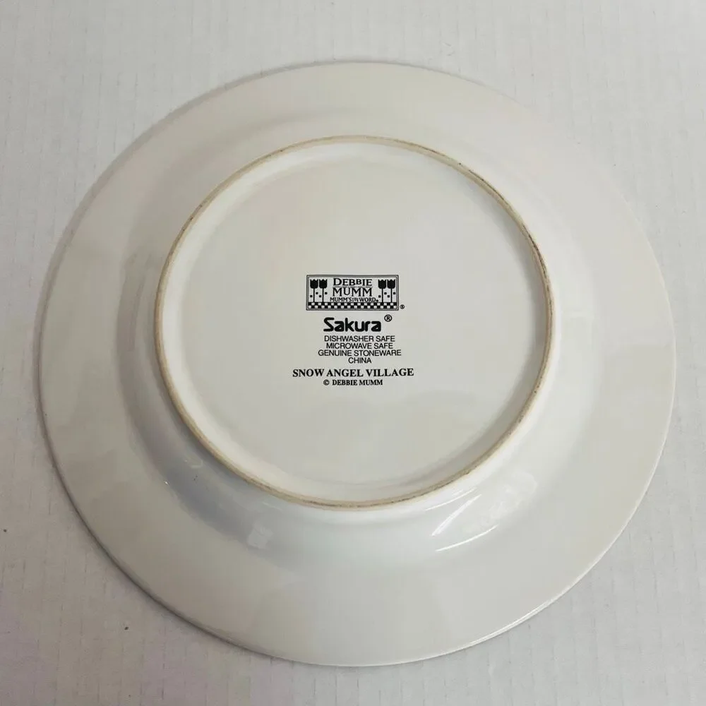 Sakura By Debbie Mumm Snow Angel Village Salad Plate   8”